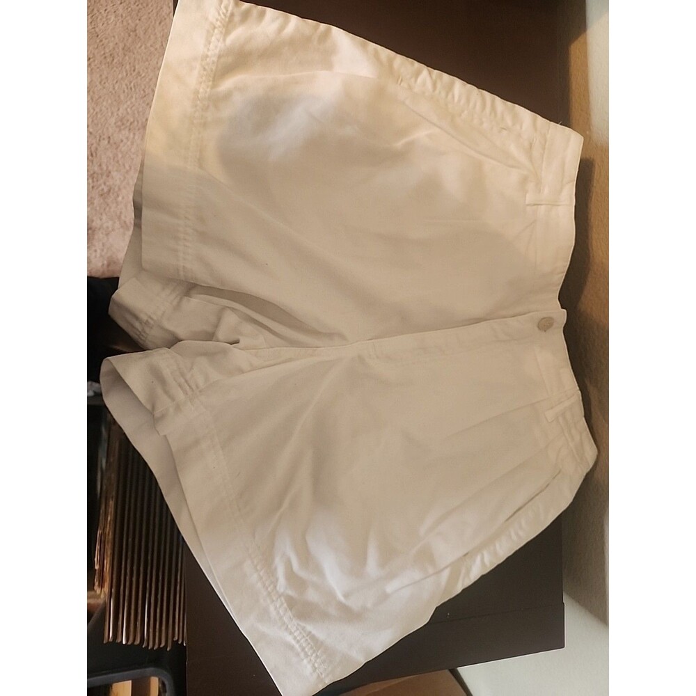 VTG Liz Claiborne LIZWEAR White Cotton Bermuda Shorts Size 14 High Rise 90s